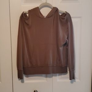 LNA cold shoulder sweatshirt